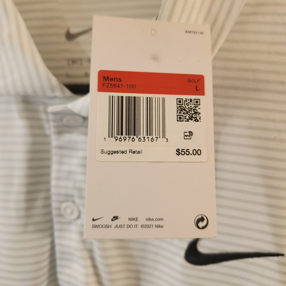 Nike Men's Polo with Subtle Stripes